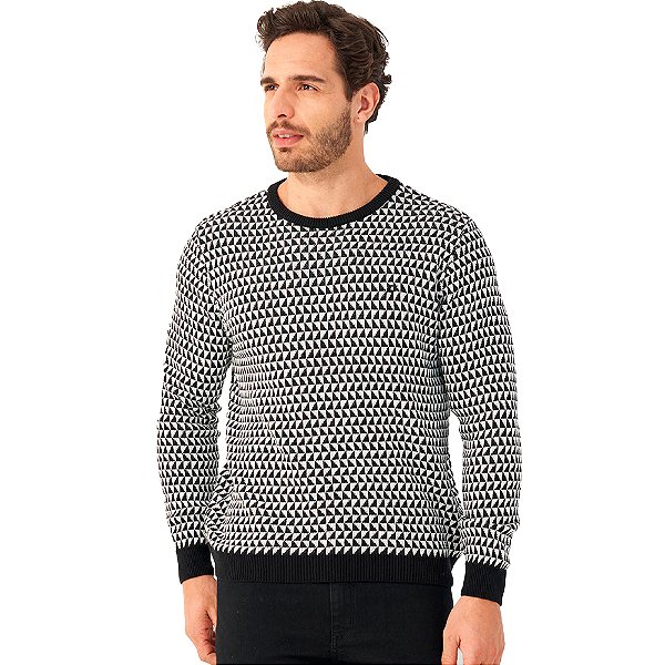 Sueter Tricô Colcci Slim OU23 Preto Masculino