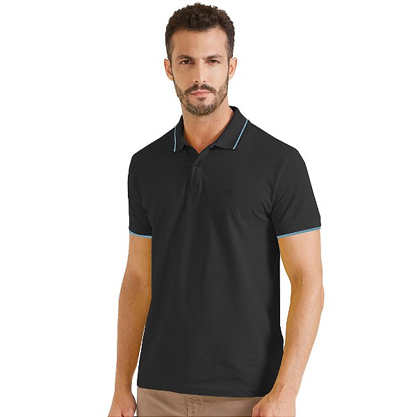 Camisa Polo Forum Muscle Classic IN23 Preto Masculino