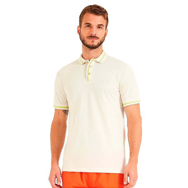 Camisa Polo Forum Linho IN23 Bege Masculino