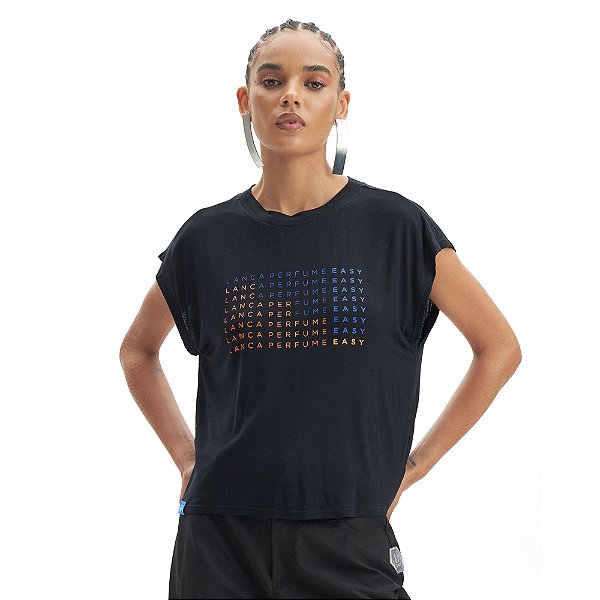 Camiseta Easy Lança Perfume Muscle IN23 Preto Feminino
