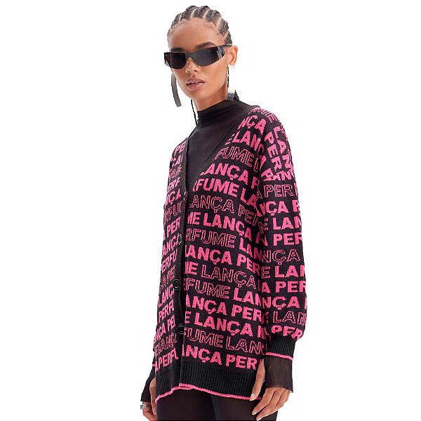 Cardigã Easy Lança Perfume Tricot IN23 Preto Feminino