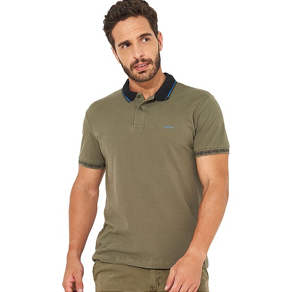 Camisa Polo Colcci Brasil IN23 Verde Masculino