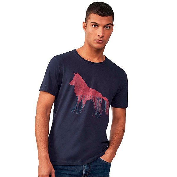 Camiseta Acostamento Lines IN23 Marinho Masculino