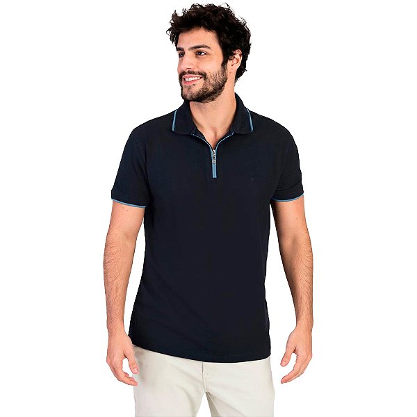 Camisa Polo Aramis Zip IN23 Marinho Masculino