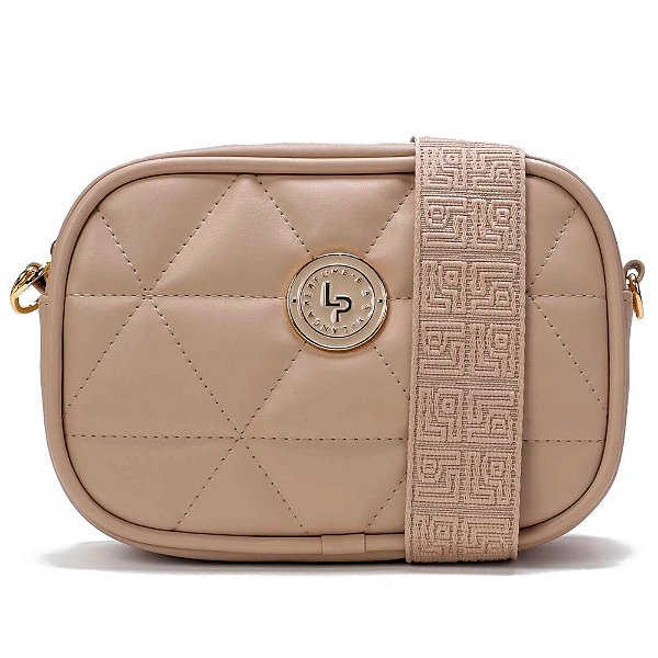 Bolsa Easy Lança Perfume Crossbody Matelasse Bege Feminino