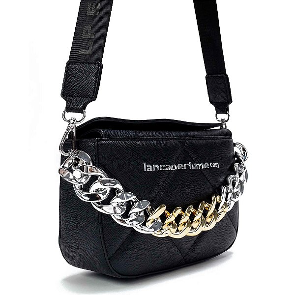 Bolsa Easy Lança Perfume Crossbody Chain Preto Feminino