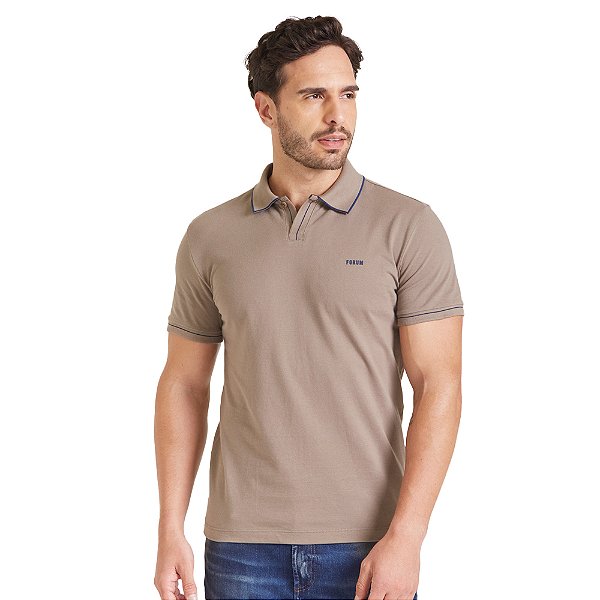 Camisa Polo Forum Muscle IN23 Marrom Masculino