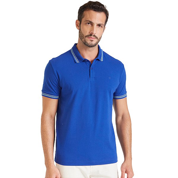 Camisa Polo Forum Muscle Comfy IN23 Azul Masculino