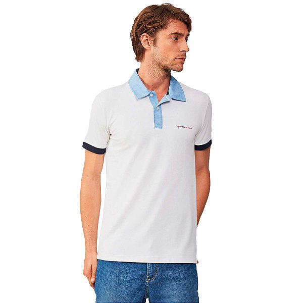 Camisa Polo Acostamento Muscle IN23 Off White Masculino