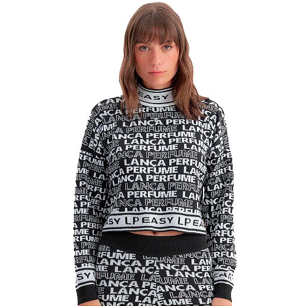 Blusa Tricot Easy Lança Perfume Cropped IN23 Feminino