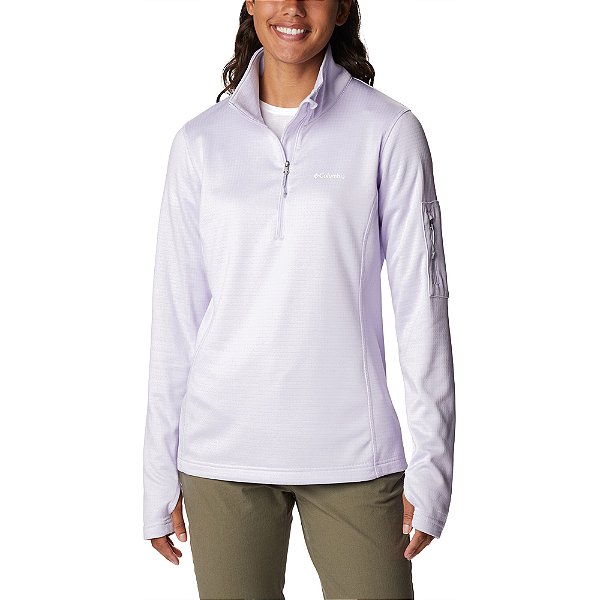 Moletom Columbia Park View Grid Fleece Azul Feminino