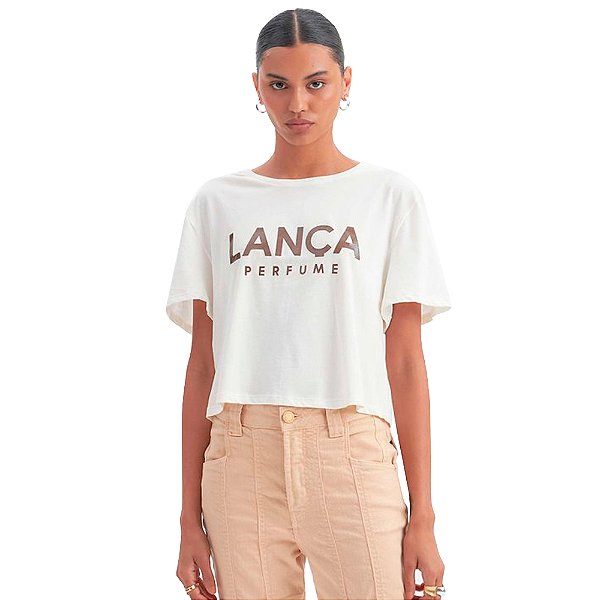 Camiseta Lança Perfume Arte Local AI23 Off White Feminino