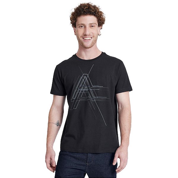 Camiseta Aramis Traços IN23 Preto Masculino