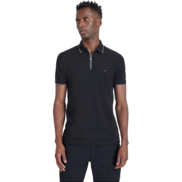 Camisa Polo Aramis Zip IN23 Preto Masculino