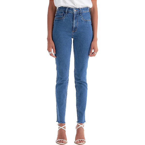 Calça Easy Lança Perfume Skinny S High AI23 Azul Feminino