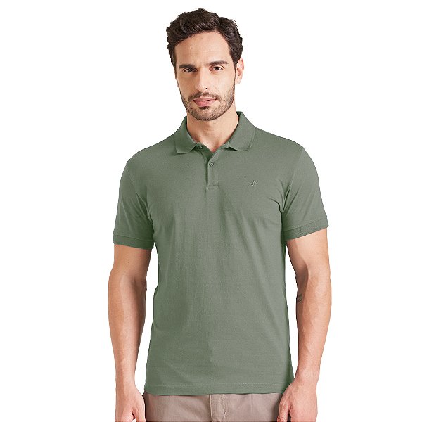 Camisa Polo Forum New Muscle IN23 Verde Masculino