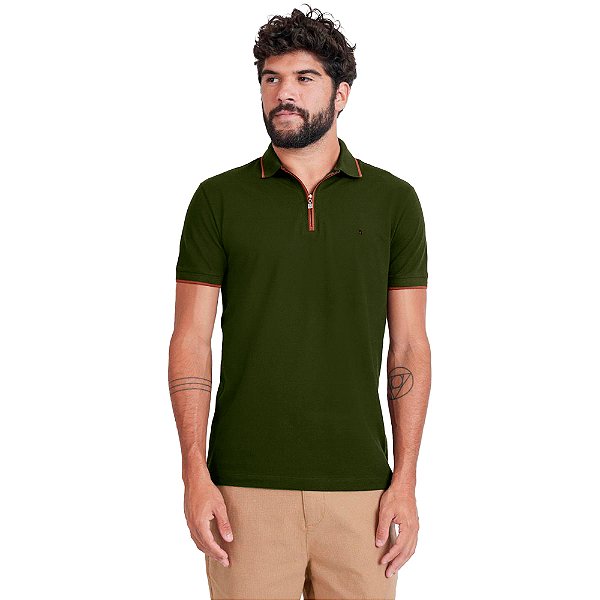 Camisa Polo Aramis Zip IN23 Verde Masculino