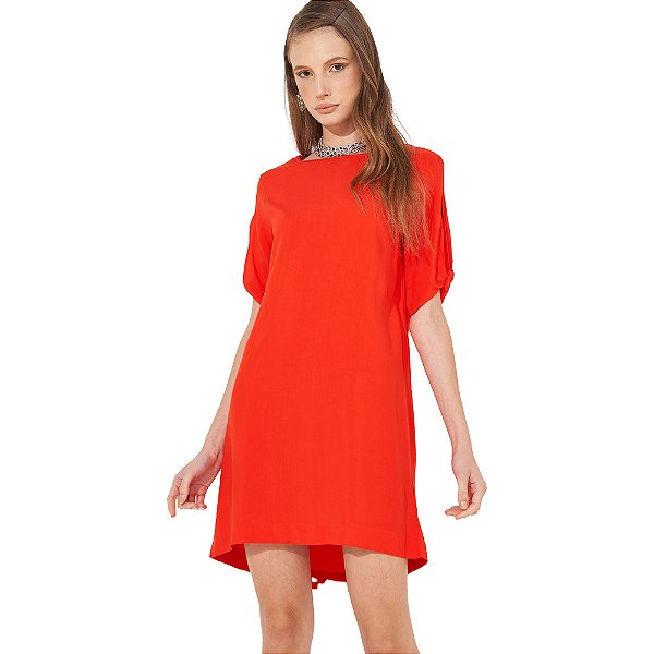 Vestido Colcci T-Shirt Dress IN23 Vermelho Feminino