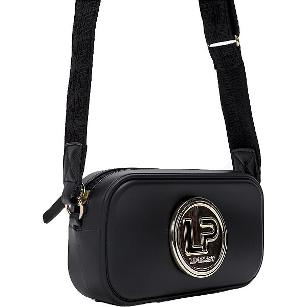Bolsa Crossbody Easy Lança Perfume Logo AI23 Preto Feminino