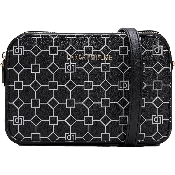Bolsa Camera Bag Lança Perfume Monograma AI23 Preto Feminino