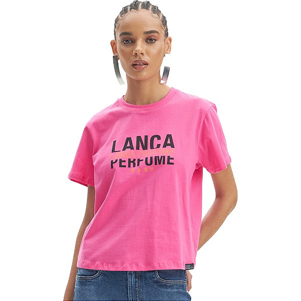 Camiseta Easy Lança Perfume Estampa AI23 Rosa Feminino