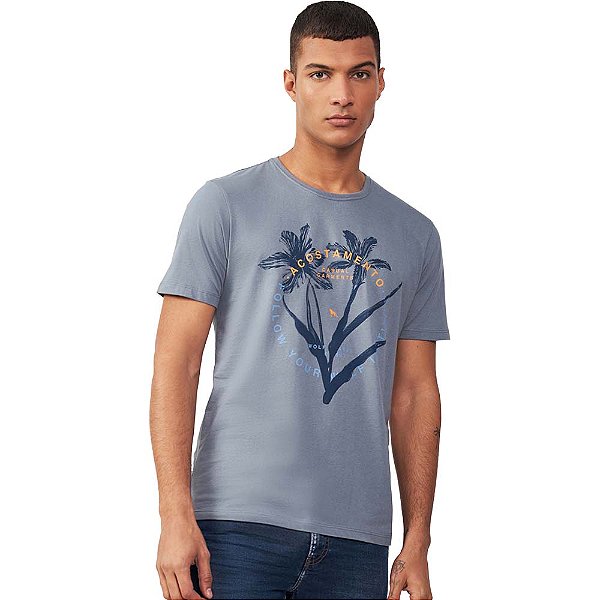 Camiseta Acostamento Garments IN23 Cinza Fuligem Masculino