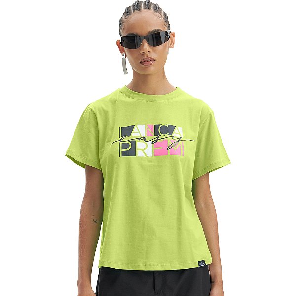 Camiseta Easy Lança Perfume Estampada AI23 Verde Feminino