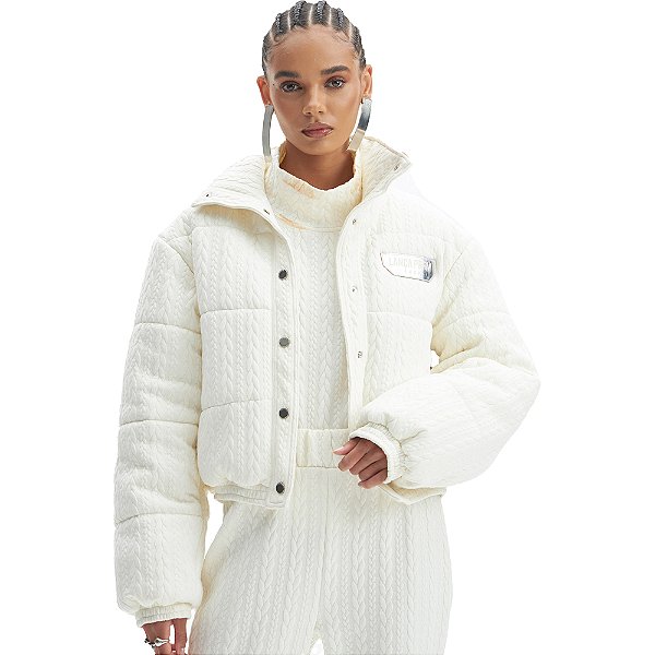 Jaqueta Easy Lança Perfume Puffer AI23A Off White Feminino