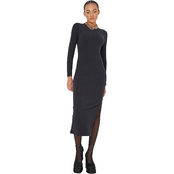 Vestido Colcci Canelado IN23 Preto Feminino