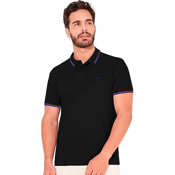 Camisa Polo Colcci Lines IN23 Preto Masculino