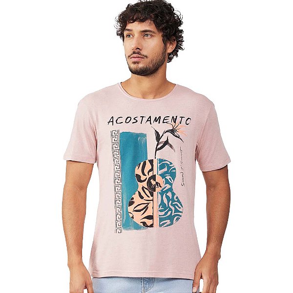 Camiseta Acostamento Sound IN23 Rosa Cha Masculino