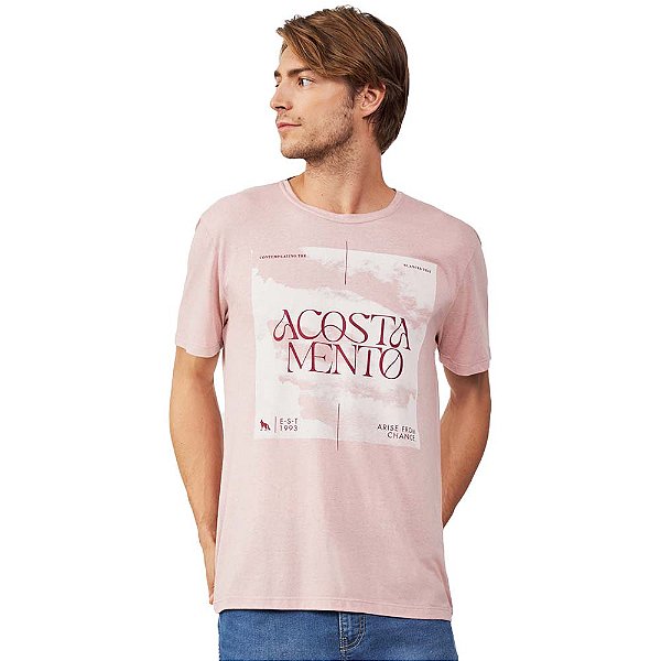 Camiseta Acostamento Estampada IN23 Rosa Masculino