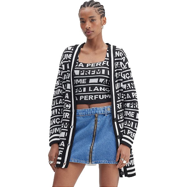 Cardigã Tricot Lança Perfume Longo AI23 Off White Feminino