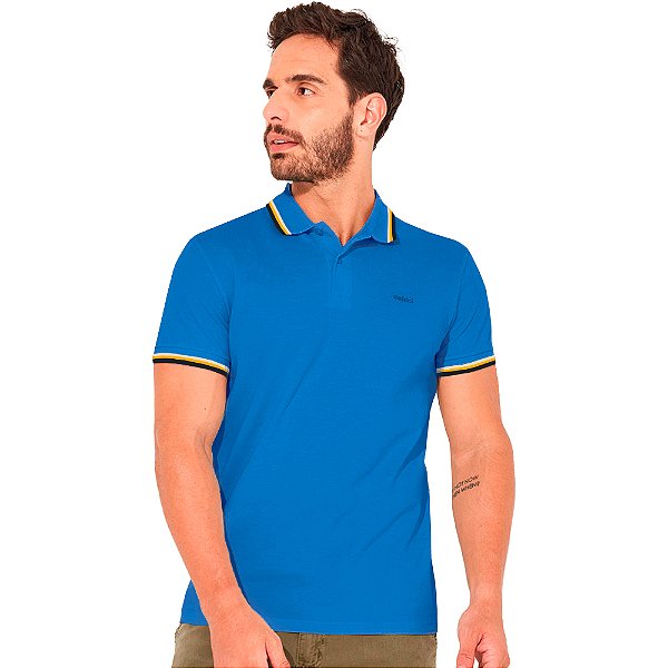 Camisa Polo Colcci T-Lines IN23 Azul Masculino