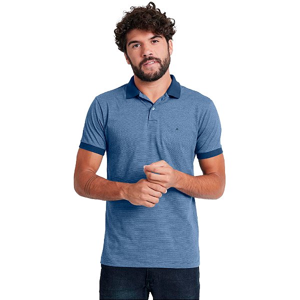 Camisa Polo Aramis Listrada IN23 Azul Masculino