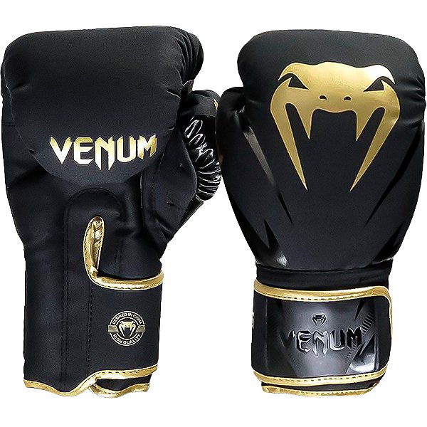 Luva de Boxe Venum Impact Evo 2 Preto e Dourado