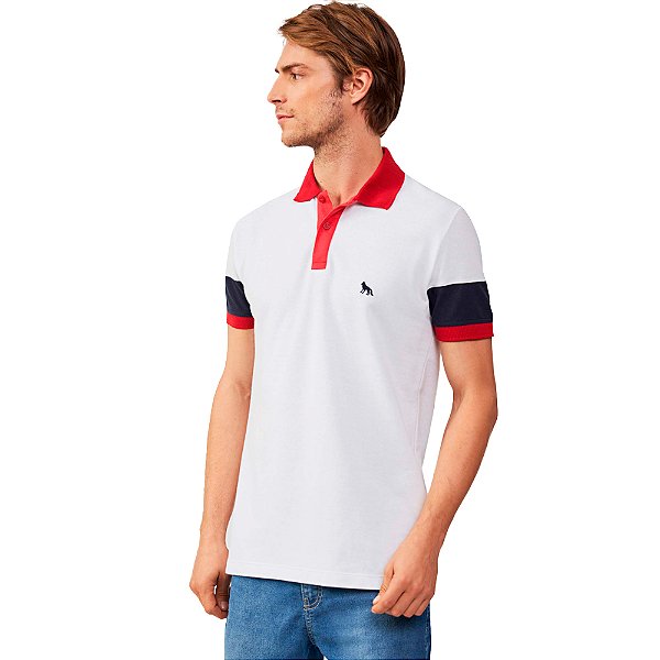 Camisa Polo Acostamento Muscle IN23 Branco Masculino