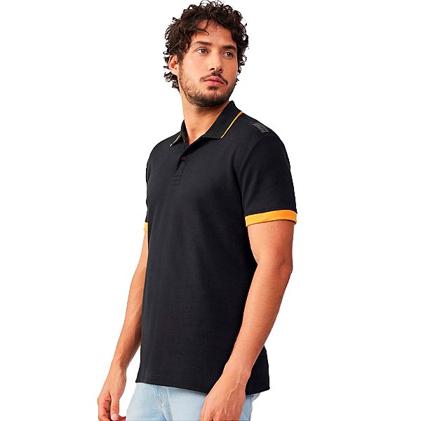 Camisa Polo Acostamento Line IN23 Preto Masculino