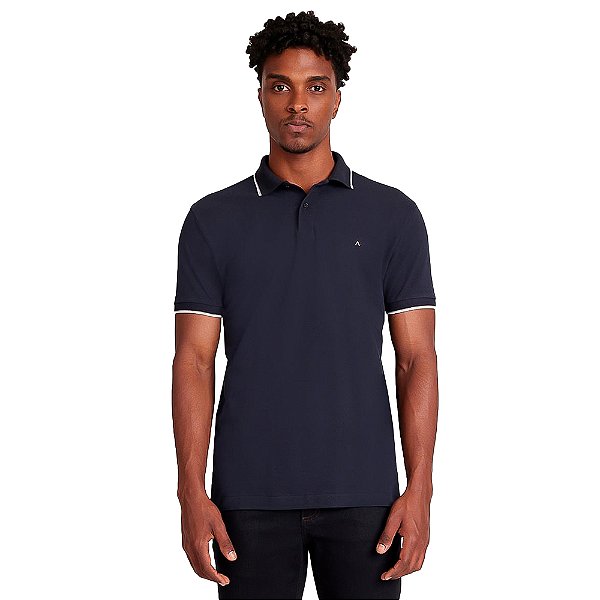 Camisa Polo Aramis 3 Listras VE24 Marinho Masculino