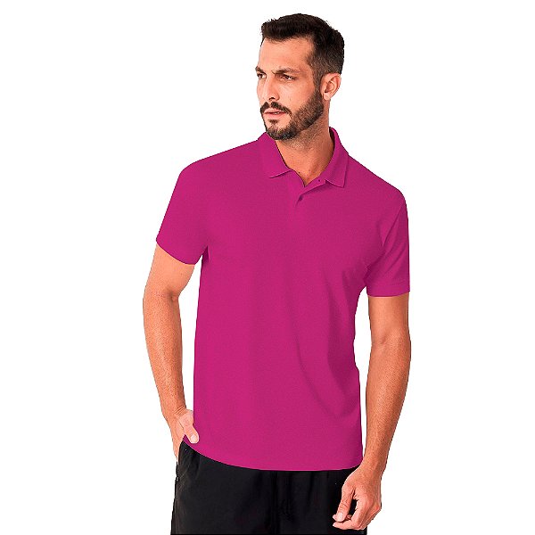 Camisa Polo Colcci Classic Logo PR24 Rosa Masculino