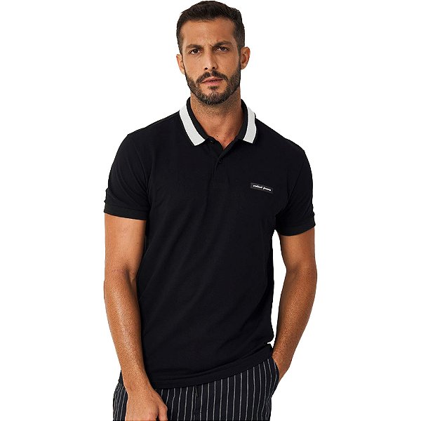 Camisa Polo Colcci Patch P24 Preto Masculino