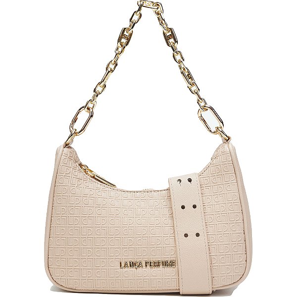 Bolsa Hobo Lança Perfume Frequencia VE24 Bege Feminino