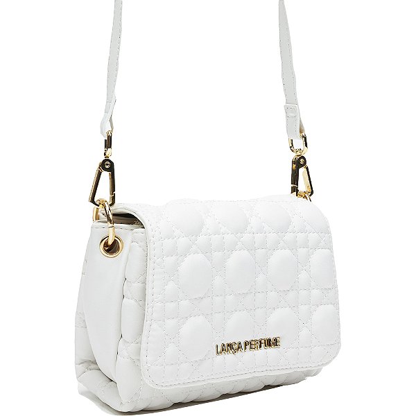 Bolsa Crossbody Lança Perfume Matelassê VE24 Branco Feminino