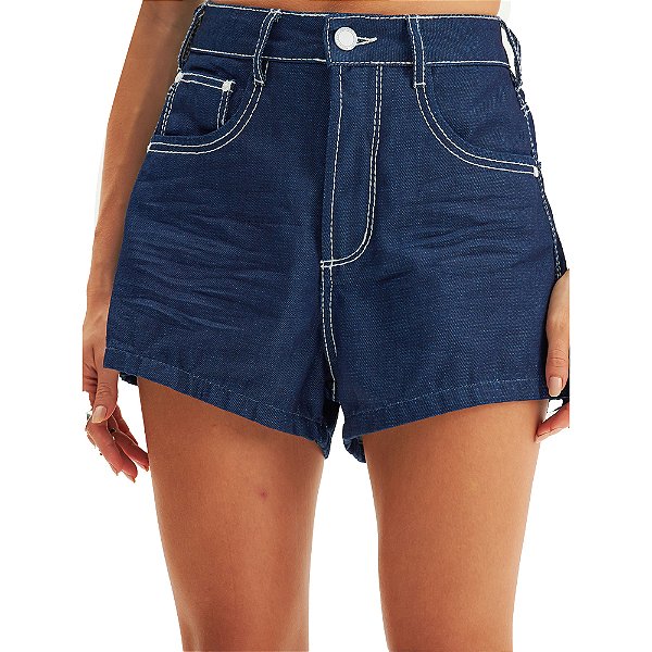 Shorts Jeans Lança Perfume Relaxed H VE24 Azul Feminino