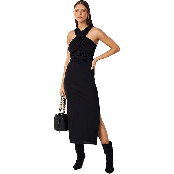 Vestido Colcci Midi P24A Preto Feminino