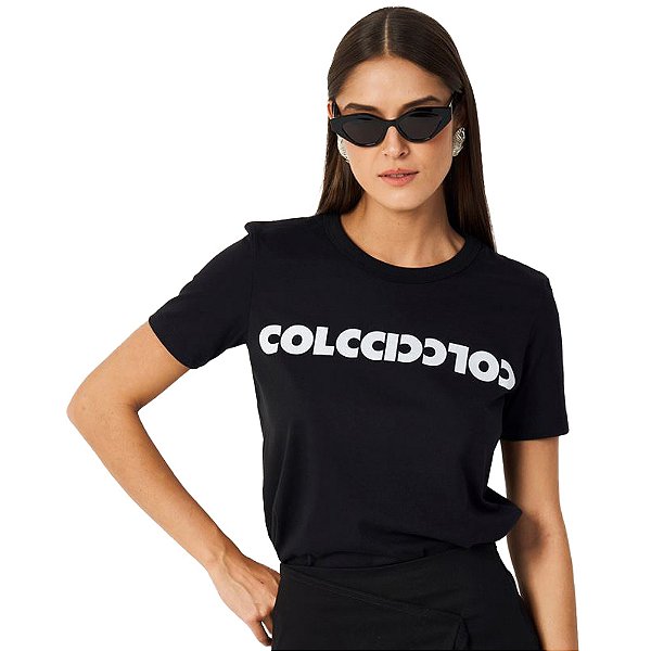 Camiseta Colcci Inverse P24 Preto Feminino