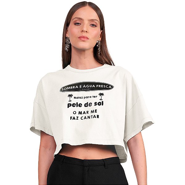 Camiseta Colcci Shadow P24 Off White Feminino
