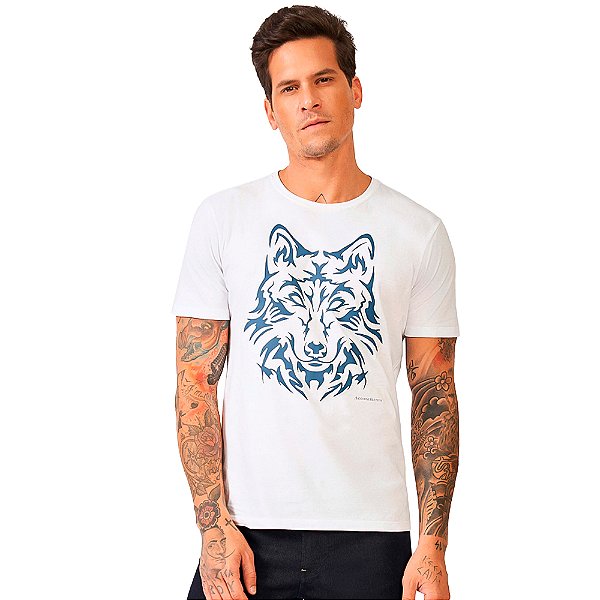 Camiseta Acostamento Wolf P24 Branco Masculino