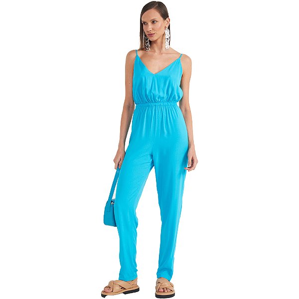 Macacão Colcci Comfort P24 Azul Feminino