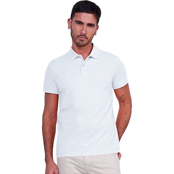 Camisa Polo Colcci Basic Logo P24 Branco Masculino